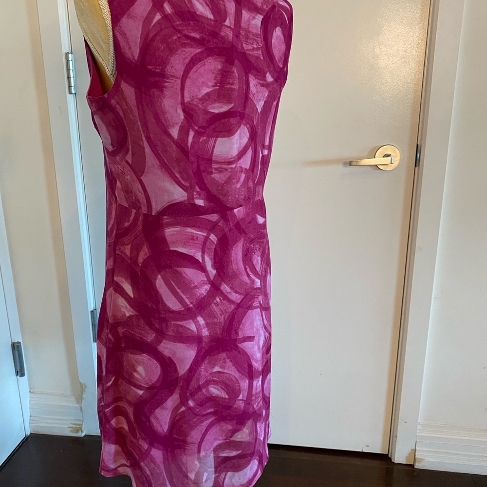 Simply Vera | Vera Wang hot pink chiffon dress - Picture 3 of 12